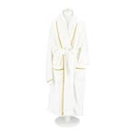 100% cotton bathrobe with gold sateen piping size L/XL image number 2