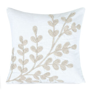 Embroidered leaf cushion 45*45 cm