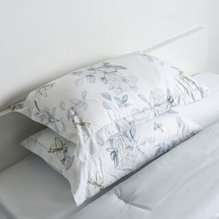 Cottage border floral 3pc comforter king blue 220*240cm
