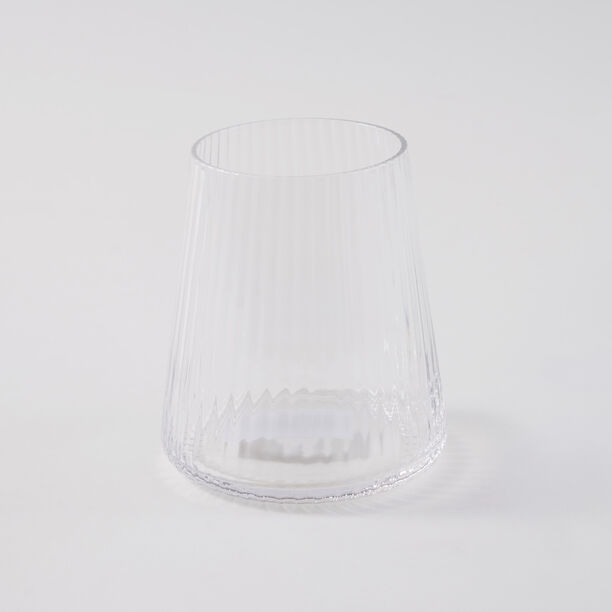 La Mesa 4 Pcs Ribbed Tumbler Glass Set, Clear 8.5*8.5*9.5 Cm image number 2