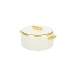 La Mesa matte off white & gold plastic food warmer 2L image number 1