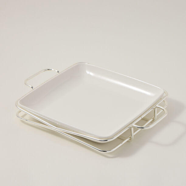 Square Plate With Stand image number 0