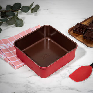 Betty Crocker Non Stick Square Pan Red