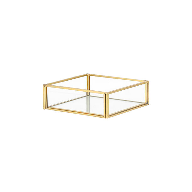 Homez glass & gold 3 pcs bath set image number 5