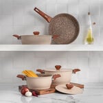 Alberto 7 piece beige granite cookware set image number 8