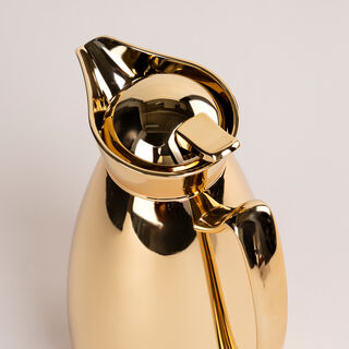 Dallaty full gold steel vacuum flask with gold mic 1L