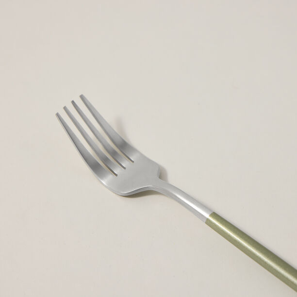 Rio 16 Pieces Modern Cutlery Set Silver And Green Handle image number 5