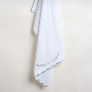 Flower Edge Embroidered Border 100% Cotton Hand Towel White 100% Cotton 50*100 cm