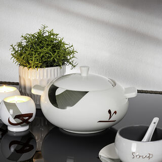 طبق تقديم الشوربة