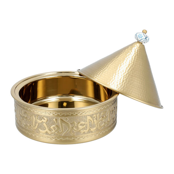 طبق تقديم مع سخان ستانلس ستيل   29*29*29 سم   لا ميسا image number 1