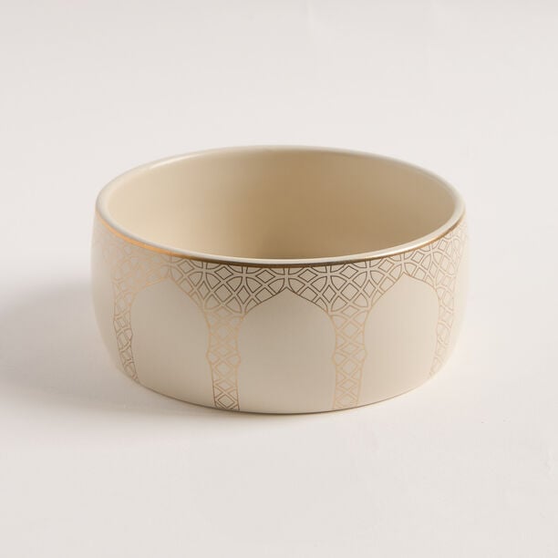 طقم عشاء بورسلان 18 قطعة باللون الكريمي من مجموعة قُرْب image number 5