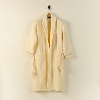 Boutıque Blanche M Cotton Bathrobe 360Gsm In White