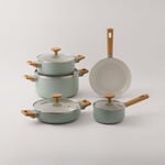 Alberto Aluminum 9Pcs Cookware Set, Green image number 0