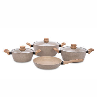 Alberto 7 Pieces Non Stick Forged Aluminum Cookware Set