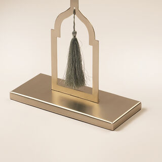 Homez Ramadan decorative cresct design, silver 40*9*25cm