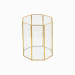 Homez glass and gold trash bin image number 1