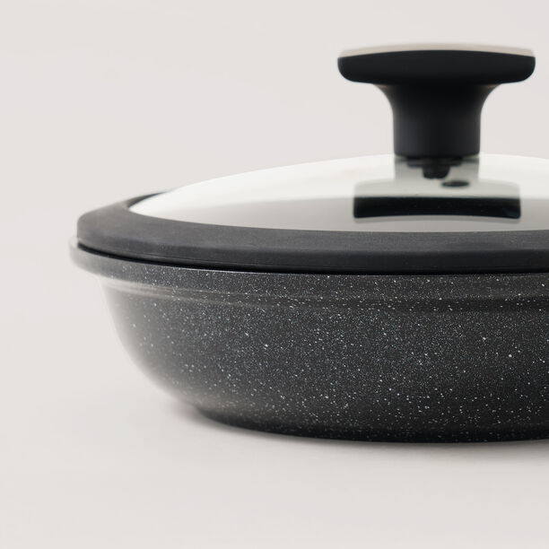 Alberto aluminum frying pan with lid 1.5l, black image number 5