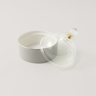 Dallaty porcelain date bowl 12.7cm, grey