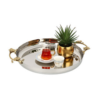 1 Piece Steel Round Tray Harmony 40 cm