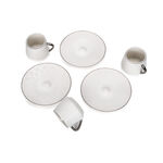 Dallaty silver and white porcelain Turkish coffee cups set 12 pcs image number 2