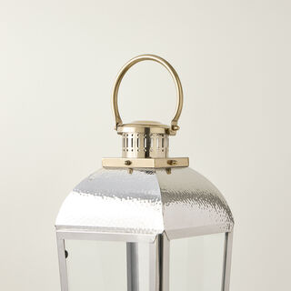 Lantern Gold And Silver 25.4 Cm X Ht:81 Cm