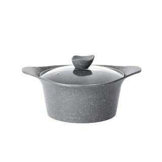 Alberto 10 piece grey granite cookware set