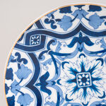 دلتي طقم فناجين قهوة تركي بورسلان لون ذهبي وأزرق 12 قطعة image number 3