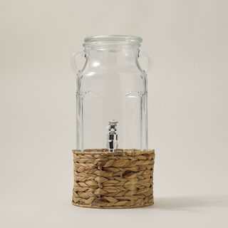 البرتو موزع مشروبات زجاج مع سلة 3100 مل