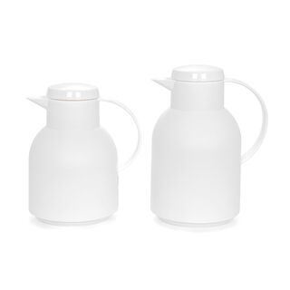 Dallety Plastic Vacuum Flask 2 Pieces Set White 