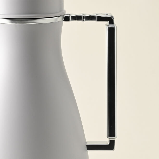 Dallaty 2 Pieces Plastic Vacuum Flask Koufa Beige & Silver 1L image number 5