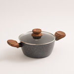 البرتو قدر جرانيت مع غطاء زجاج 20 سم image number 0