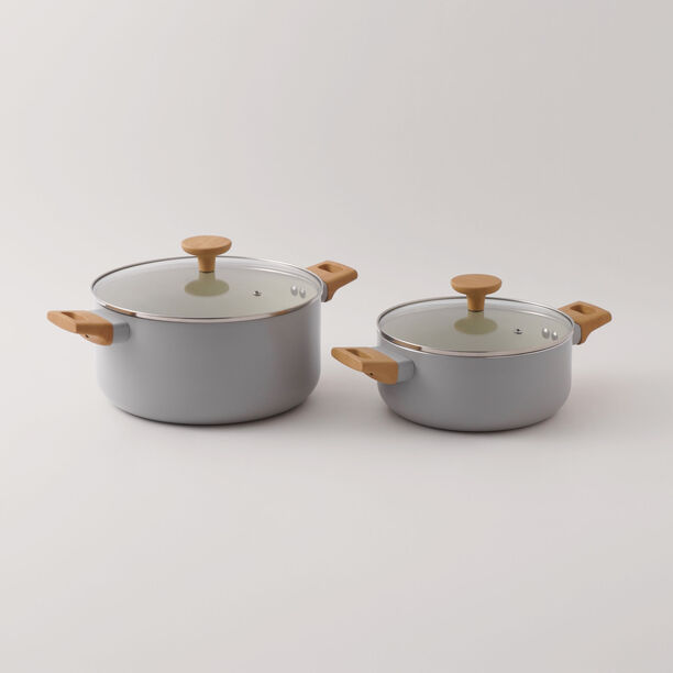 Alberto Aluminum 9Pcs Cookware Set, Grey image number 1