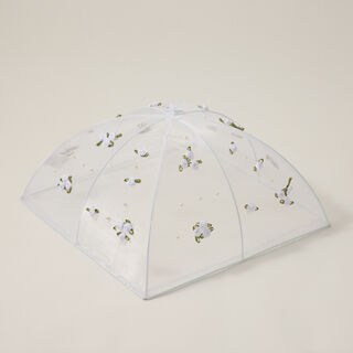 Chef Classics Fold Able White Food Cover With Roses