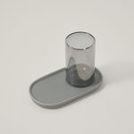 Dallaty grey and black glass and porcelain tea cups set 12 pcs image number 1