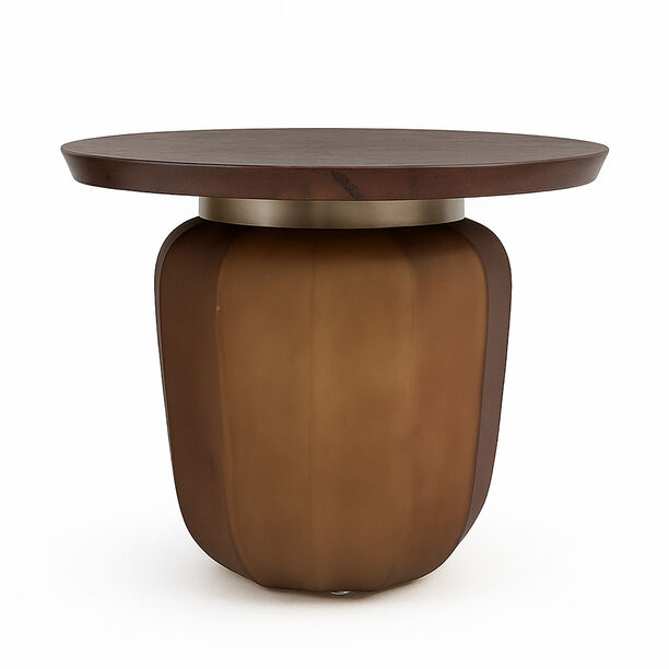 Homez wooden side table 49*46cm, brown image number 0