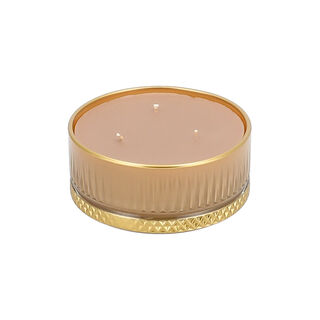 Gloria 13*5.5 Cm Milky Brown Gold Candle