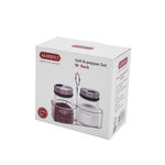 Alberto 2 Prieces Glass Salt And Pepper Set With Stand image number 2