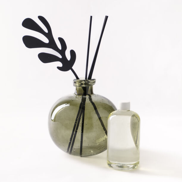 معطر زجاجي بعطر العود 500 مل كاكي image number 0