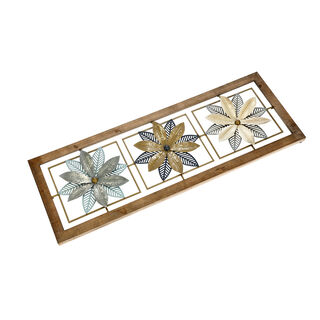 ديكور حائط معدني تصميم زهرة