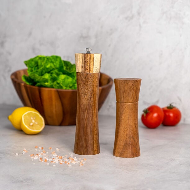 Alberto acacia wood salt and pepper mills set 2 pcs image number 0