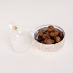 دلتي تمرية بورسلان أبيض مع غطاء 12.6*12.6*14 سم image number 0