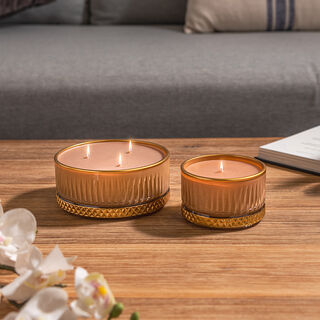 Gloria 13*5.5 Cm Milky Brown Gold Candle