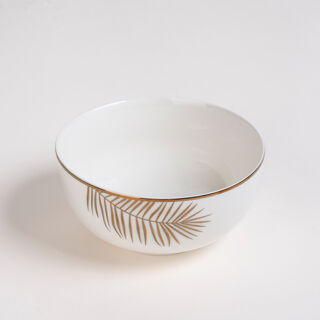 La Mesa 2 Pieces Bowl Gold Leaf N Bone 5.5