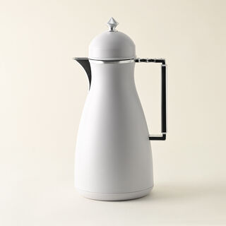 Dallaty 2 Pieces Plastic Vacuum Flask Koufa Beige & Silver 1L