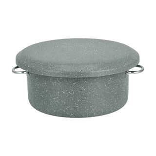 Marble Coating Casserole With Serving Lid Grey