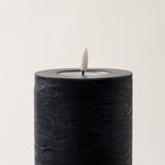 LED rustic candle in black 10*25cm image number 2