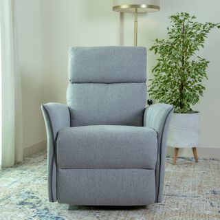 Parma manual recliner/rocking chair, light grey