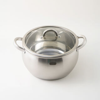 Alberto stainless steel pot with lid, silver 8.2L