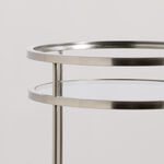 Homez metal two tier serving trolley 50*90cm, silver image number 4