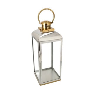 Lantern Stainless Steel Silver & Gold